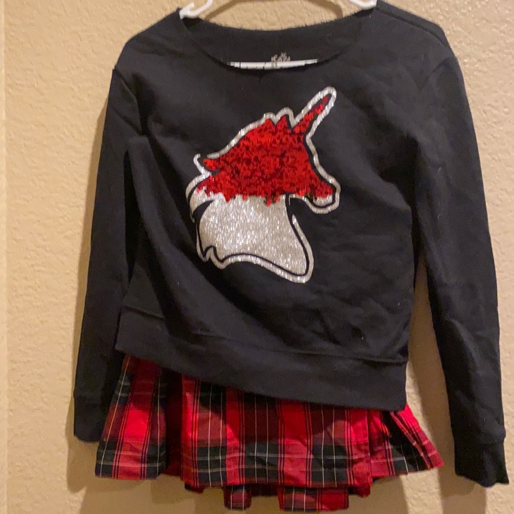 Justice size 12  14/16 skirt outfit